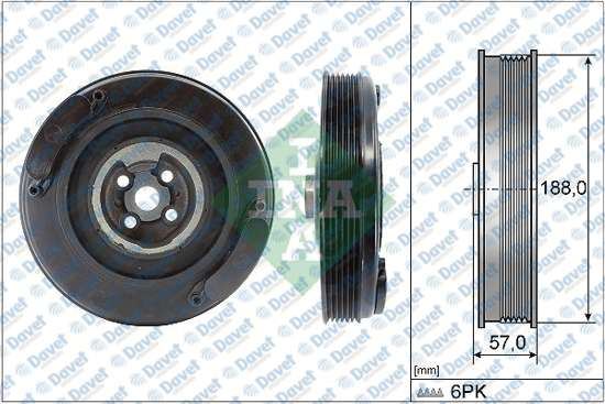 INA 544000210 Krank Kasnagi Transporter T4 Volt Lt35 2.4d 2.5 Tdi Crafter 2.5 Tdi (Anj Acv Apa Aat Aab Agx)